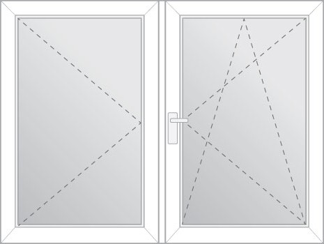 Dvojkrídlové štulpové O + OS balkónové dvere